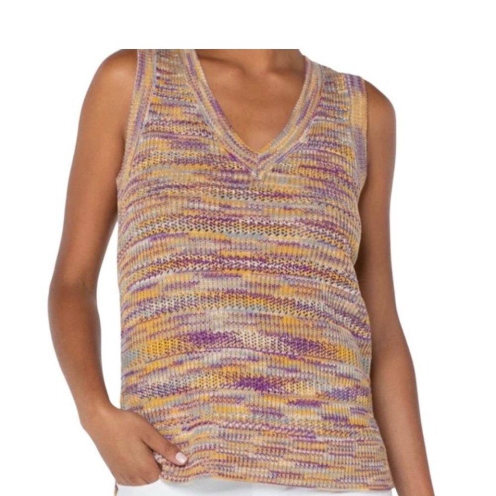 Liverpool Los Angeles knit sleeveless sweater top size small